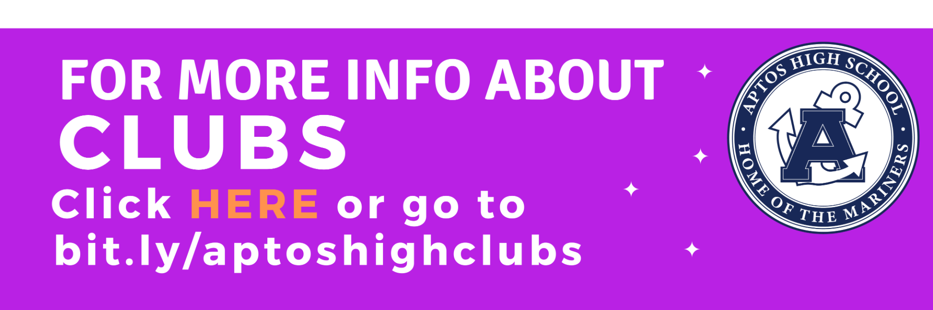 For more information about clubs, go to www.bit.ly/aptoshighclubs