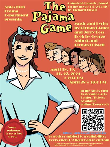 Poster for the Spring Musical, The Pajama Game.